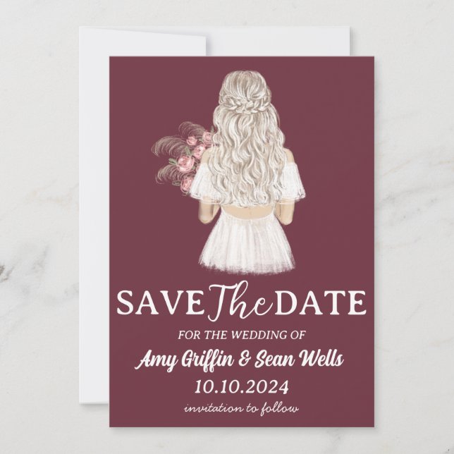 modern boho chic fall save the date cards (Front)