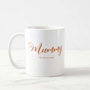 Modern Boho Chic Mother's Day Handwritten Mummy Coffee Mug