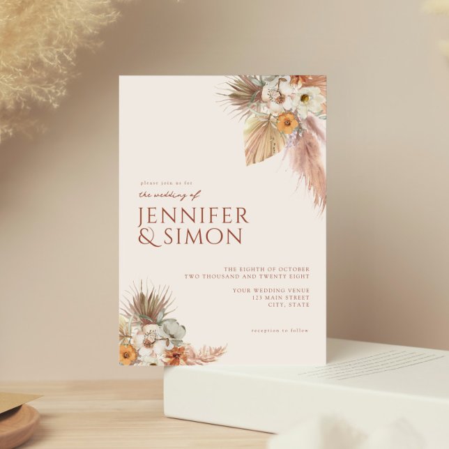 Modern Boho Chic Wedding Invitation (Creator Uploaded)
