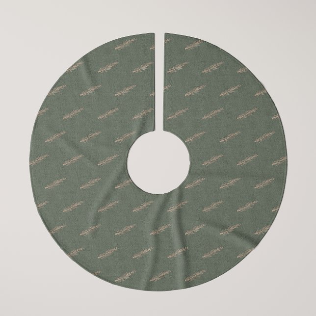 Modern Boho Christmas Green And Gold Tree Skirt (Creator Uploaded)