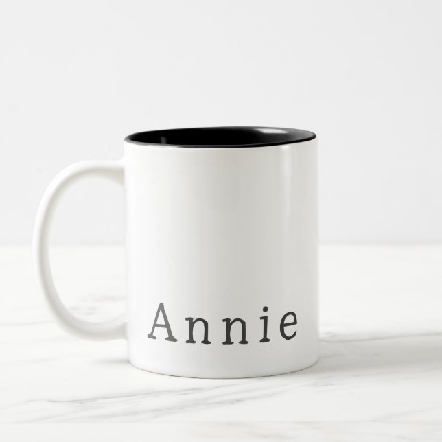 Modern Boho Christmas With Name Coffee Mug (Left)