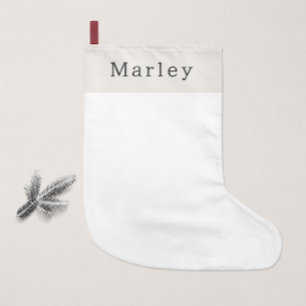 Modern Boho Christmas With Name Small Christmas Stocking