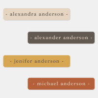 Modern Boho Colour Pallet Waterproof Name