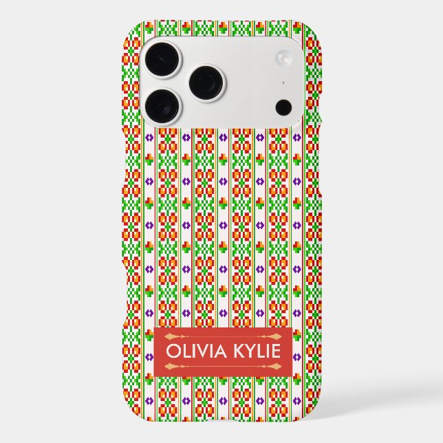 Modern Boho Cross Stitch Seamless Folk Pattern  (Back)