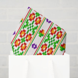 Modern Boho Cross Stitch Seamless Folk Pattern Tissue Paper