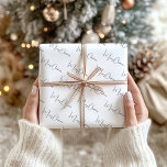 Modern Boho Customisable Script Text Christmas Wrapping Paper Sheet<br><div class="desc">Celebrate the holiday season with these modern boho customisable script text Christmas wrapping paper sheets. The unique and editable script gives the design a chic yet elegant touch. Its simple black and white design embodies a classic and whimsical feel, perfect for the winter season. The minimal bohemian festive designer font...</div>