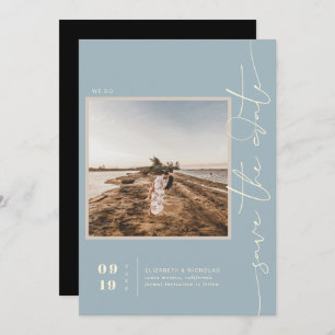 Modern Boho Desert   Square Photo Save the Date