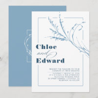 Modern Boho Dusty Blue and Navy Wedding