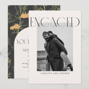 Modern Boho Engagement Party Card