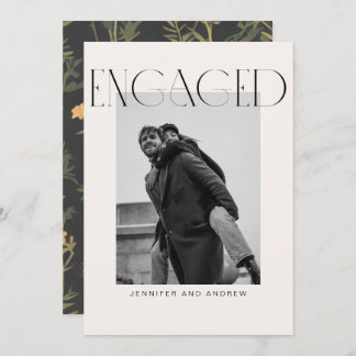 Modern Boho Engagement Party Card