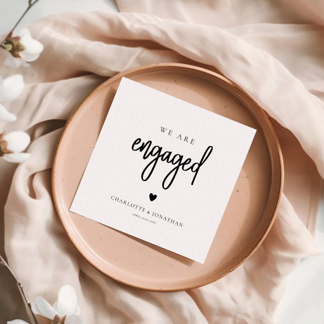 Modern Boho Engagement Party Napkin (Creator Uploaded)