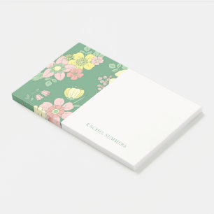 Modern Boho Floral Colourful Post-it Notes