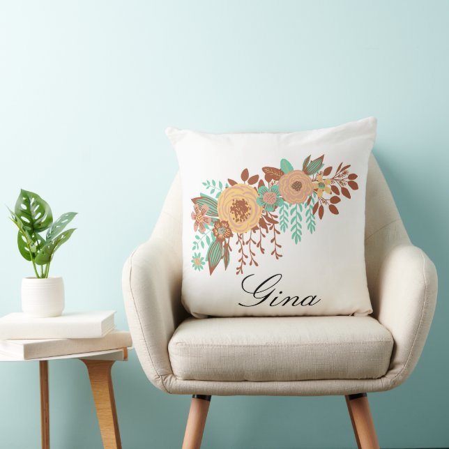  Modern Boho Floral  Cushion (Chair)