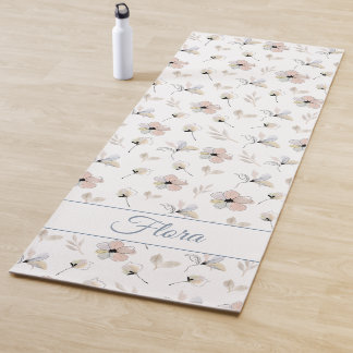 Modern Boho Floral Customisable Yoga Mat 