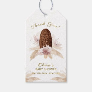 Modern Boho Floral Ice Cream Popcicle Baby Shower Gift Tags