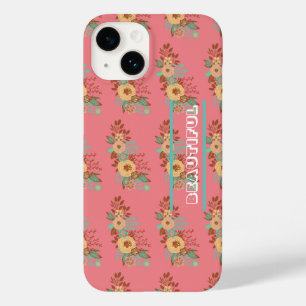 Modern Boho Floral Pink Case-Mate iPhone 14 Case