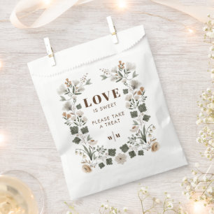 Modern Boho Folk Wedding Love Is Sweet Favour Bag