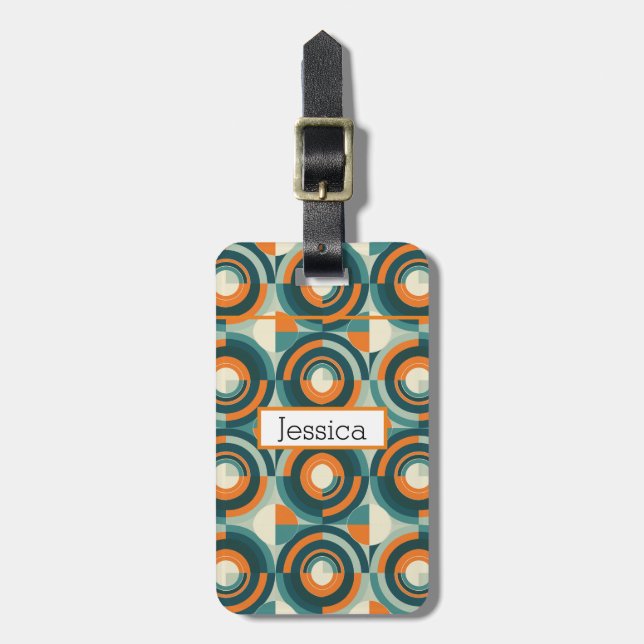 Modern Boho Geometric  Luggage Tag (Front Vertical)