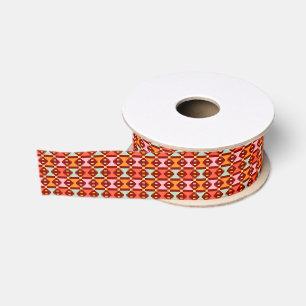 Modern Boho Geometry Grosgrain Ribbon