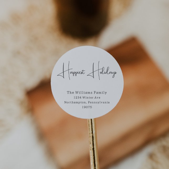 Modern Boho Happiest Holidays Envelope Seals (Creator Uploaded)