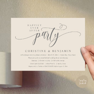 Modern Boho Happily Ever After Reception Party Invitation
