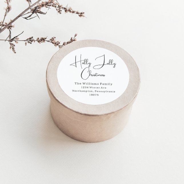 Modern Boho Holly Jolly Christmas Envelope Seals (Creator Uploaded)