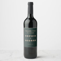 Modern Boho Jewel Earth Tone Wedding Wine Favour