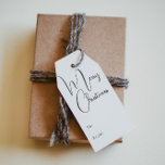 Modern Boho Merry Christmas To and From Gift Tags<br><div class="desc">Celebrate the joy of the season with this modern boho Merry Christmas to and from gift tags. The unique and chic editable script creates a touch of charm and individuality. Its simple, elegant black-and-white design, featuring a classic bohemian arch frame, evokes a whimsical winter ambiance. The minimal and delicate festive...</div>