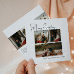 Modern Boho Merry Everything Six Photo Christmas Holiday Card<br><div class="desc">Celebrate the holiday season with this modern boho merry everything six photo Christmas holiday card. The unique and editable script gives the design a chic yet elegant touch. Its simple black and white design embodies a classic and whimsical feel, perfect for the winter season. The minimal bohemian festive designer font...</div>