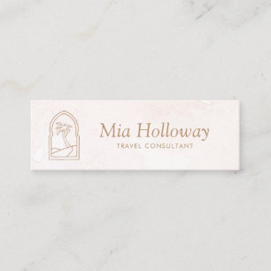 Modern Boho Minimal Palm Tree Business Calling Card