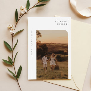 Modern Boho Minimalist Wedding Invitation