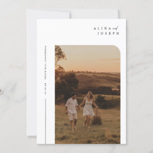 Modern Boho Minimalist Wedding Invitation