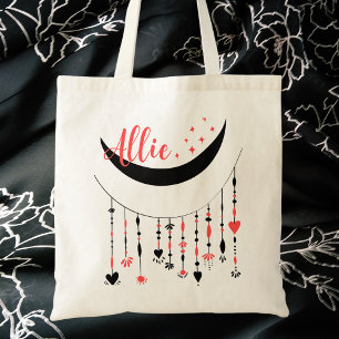Modern Boho Moon & Stars Trendy Tote Bag