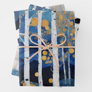 Modern Boho Mountain Aspen  Wrapping Paper Sheet