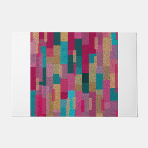Modern Boho Multicolor Geometric Art Doormat