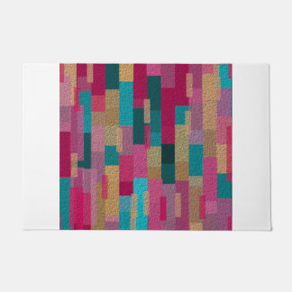 Modern Boho Multicolor Geometric Art  Doormat