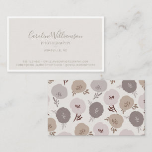 Modern Boho Neutrals Botanical Simple Trendy Business Card