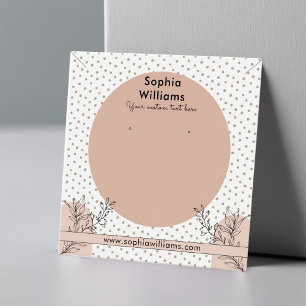 Modern Boho Pastel Necklace & Earring Display Card