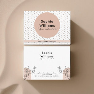 Modern Boho Pastel Polka Dots Business Card