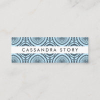 Modern Boho Pattern Denim Blue