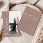Modern Boho Photo Desert Mauve Wedding Invitation<br><div class="desc">Modern Boho Photo Desert Mauve Wedding Invitation</div>