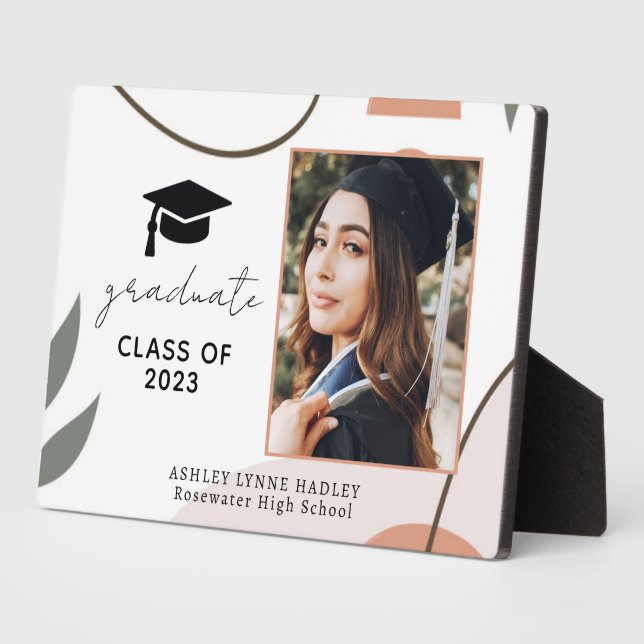 Modern Boho Photo Graduation Plaque (Side)