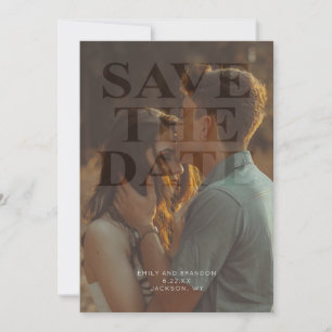 Modern Boho Photo Save the Date Invitation
