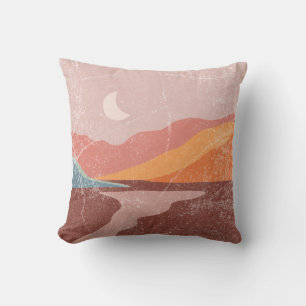 Modern Boho Pink and Yellow Home Decor Cushion