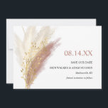 Modern Boho Pink Gold Pampas Grass  Save The Date<br><div class="desc">Can be fully customised to suit your needs. © Gorjo Designs via Zazzle. // Need help customising your design? Got other ideas? Feel free to contact me (Zoe) directly.</div>