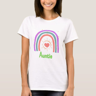 Modern Boho Rainbow Auntie ,lovers auntie,mam T-Shirt