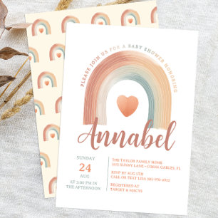 Modern Boho Rainbow Baby Shower Invitation – Water