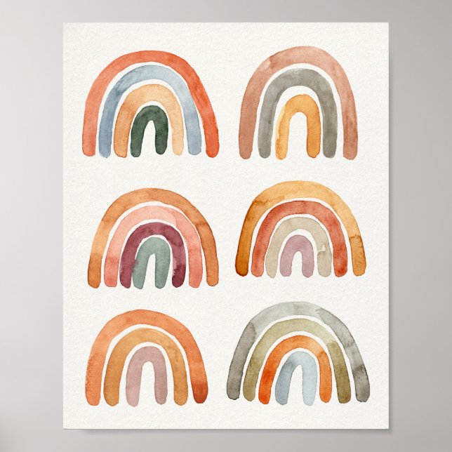 Modern Boho Rainbow Collection  Poster (Front)