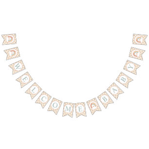 Modern Boho Rainbow Welcome Baby Bunting