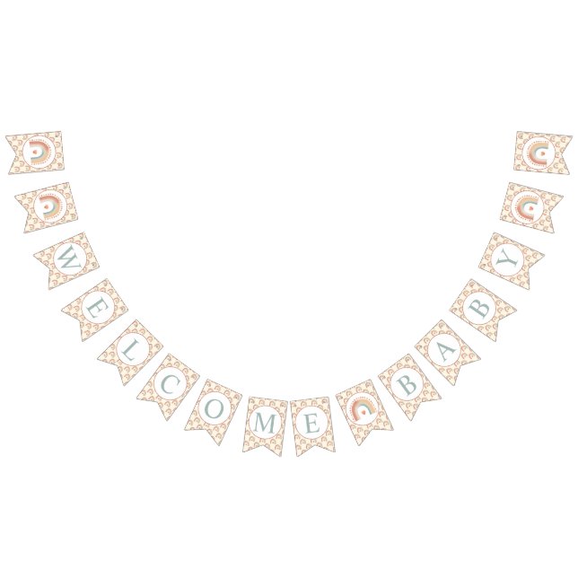 Modern Boho Rainbow Welcome Baby Bunting – Waterco Bunting (All)